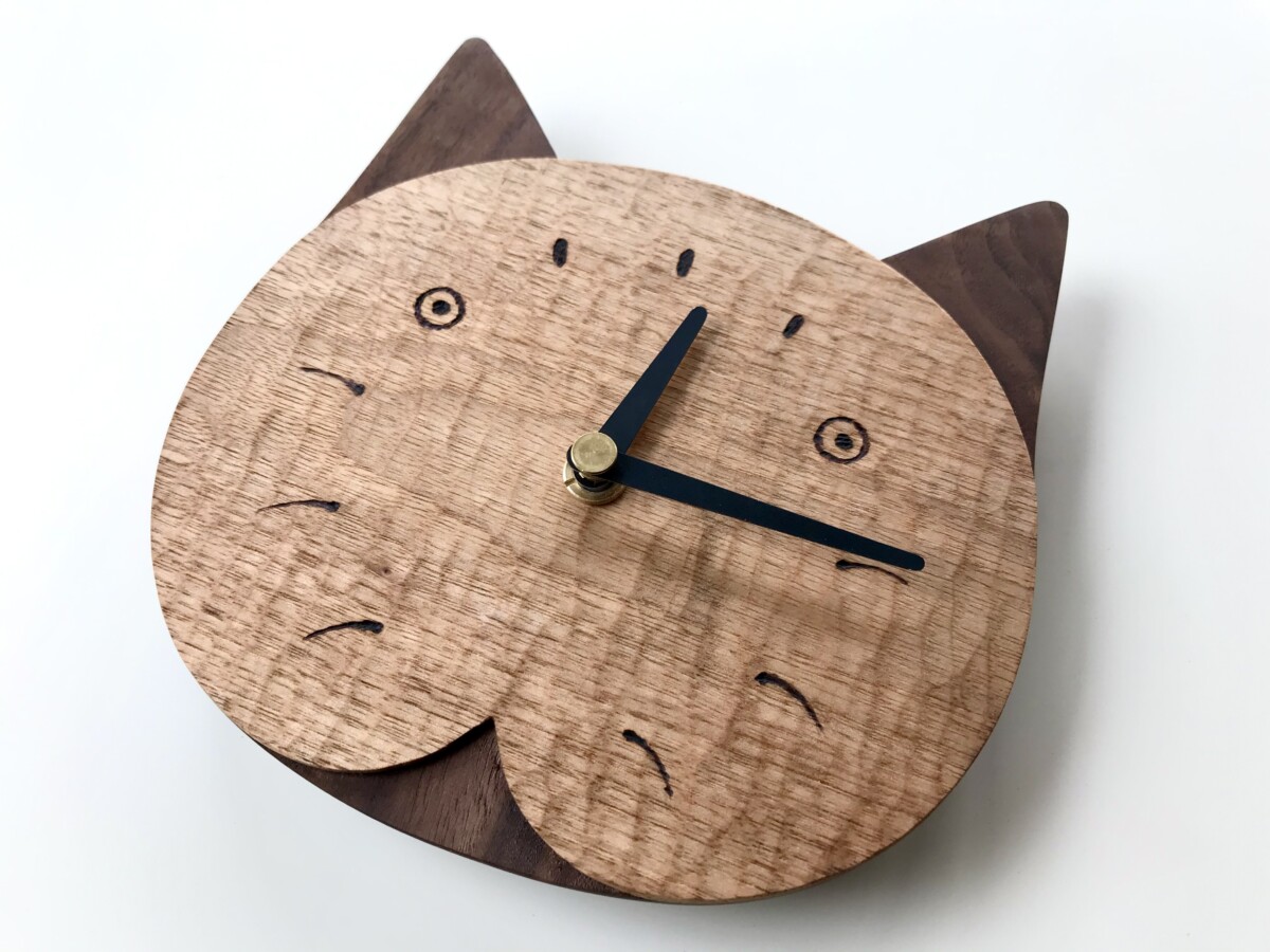 猫の壁掛け時計 | WOOD STUDIO KUZE'S
